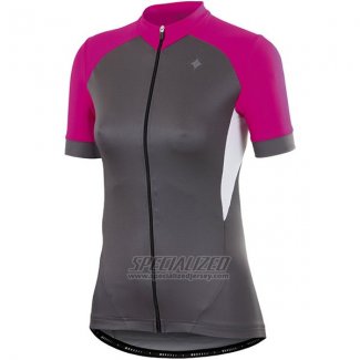 Womens Specialized RBX Sport Cycling Jersey Bib Short 2015 Gray Pink