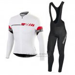 Men's Specialized SL Elite Cycling Jersey Long Sleeve Bib Tight 2015 White Red