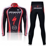 Men's Specialized RBX Comp Cycling Jersey Long Sleeve Bib Tight 2011 Red Black