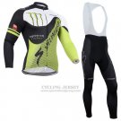 Men's Specialized RBX Comp Cycling Jersey Long Sleeve Bib Tight 2014 Black Green