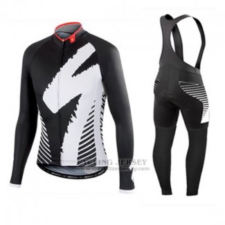 Men's Specialized RBX Comp Cycling Jersey Long Sleeve Bib Tight 2016 White Black