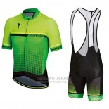 Men's Specialized SL Expert Cycling Jersey Bib Short 2018 Green Black