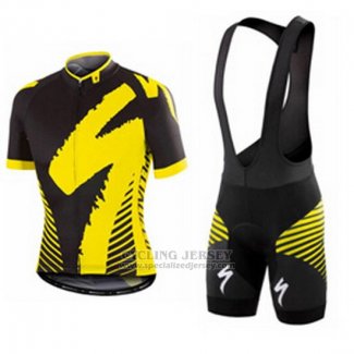 Men's Specialized RBX Comp Cycling Jersey Bib Short 2016 Black Yellow