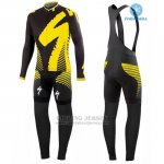 Men's Specialized RBX Comp Cycling Jersey Long Sleeve Bib Tight 2016 Black Yellow